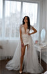 Detachable bridal train Wedding overskirt long train